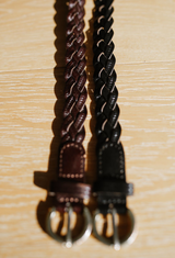 Dark brown plaited belt