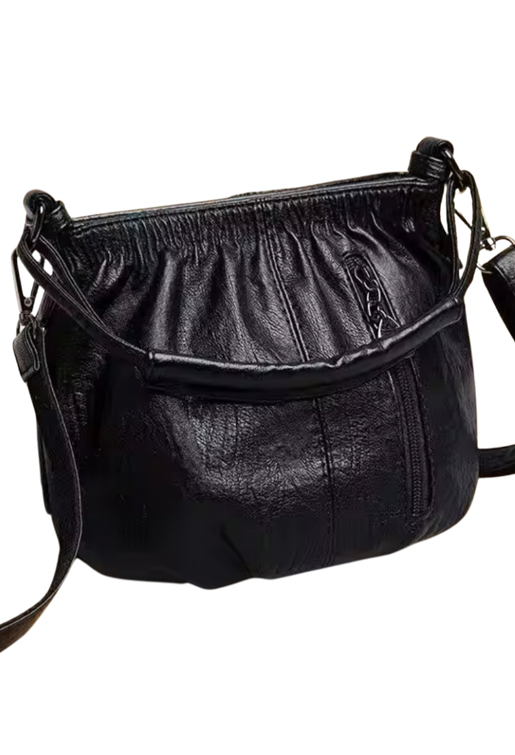 פGrace black leather bag