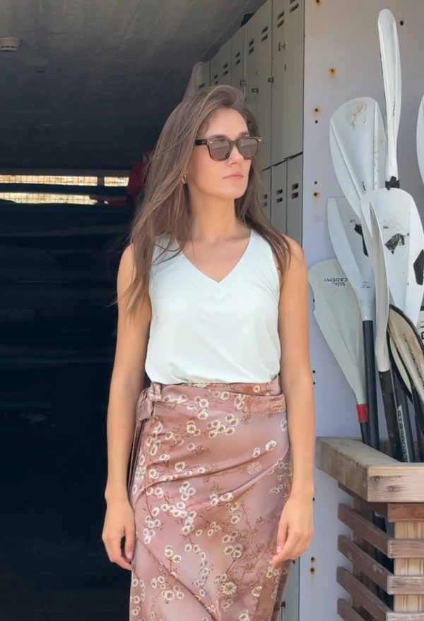 Didi pastel green Sleeveless V Shirt