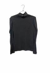 Paris dark gray  rib Turtleneck Shirt