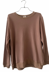 Ori light brown waffle sweatshirt