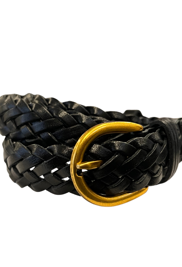 חגורת צמה בצבע  שחור