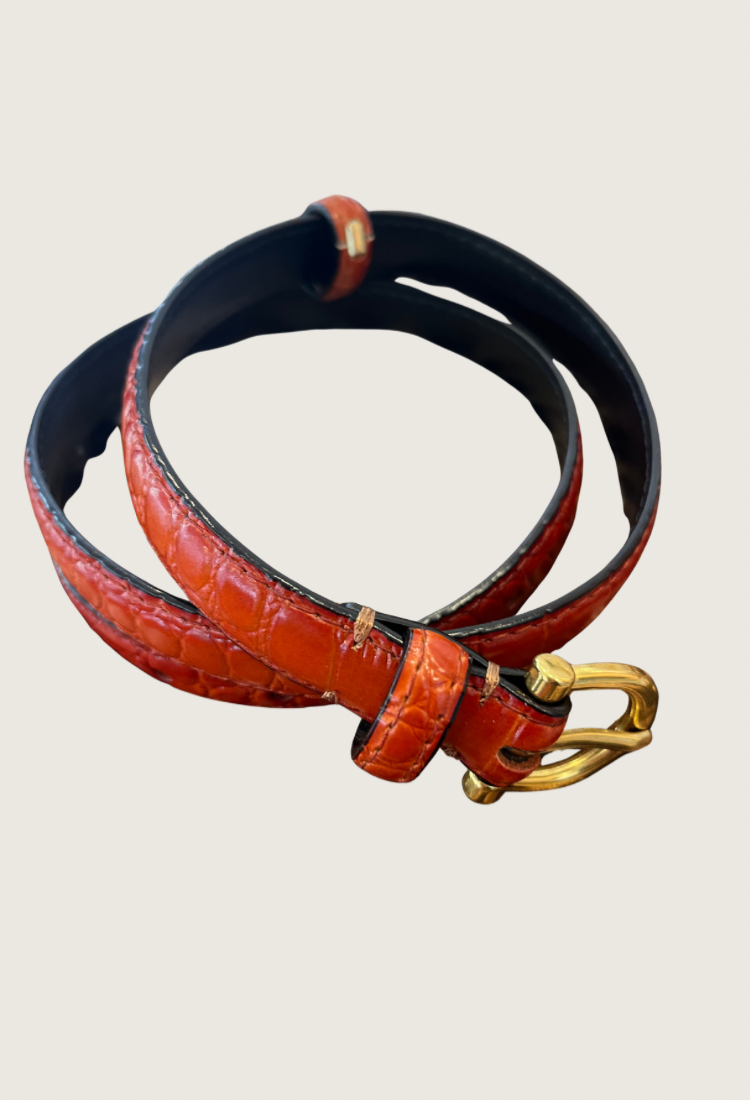 חגורת מילה מנומרת בצבע קאמל