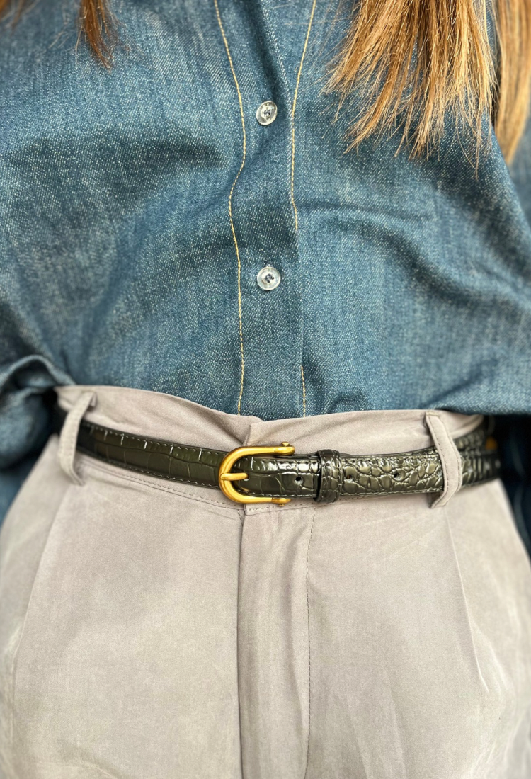 Mila leopard black belt