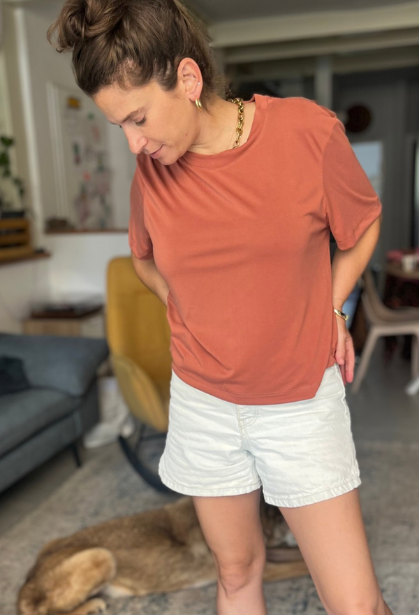 Lital green crop shirt