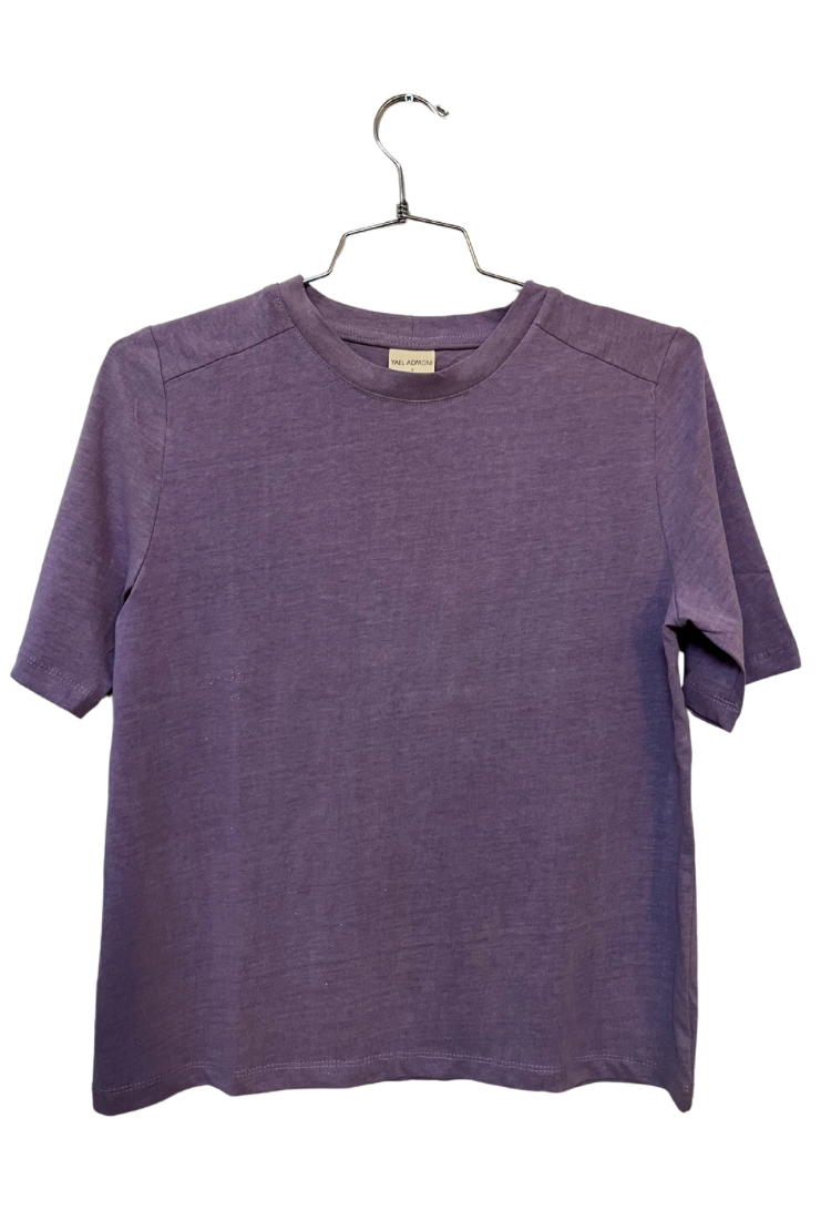 Billy light purple wash cotton t- shirt