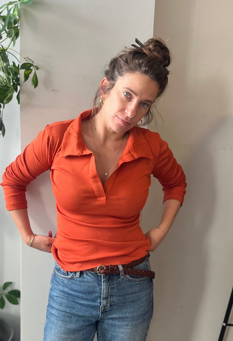 Alex orange polo shirt