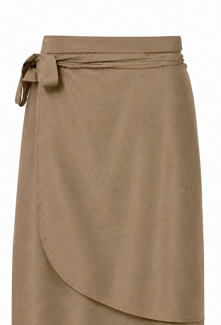 Lee camel wrap mini skirt