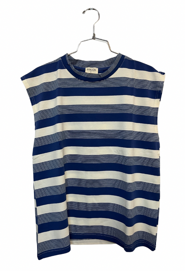 Gili blue stripes  sleeveless shirt