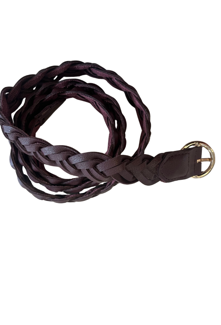 חגורת ניקו  צמה בצבע בורדו