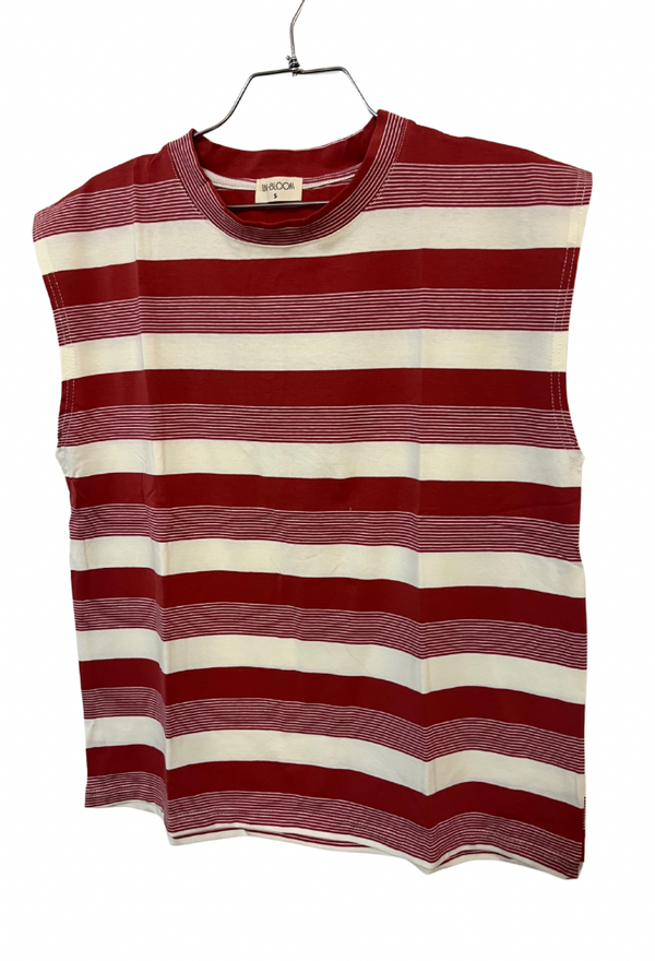 Gili red stripes  sleeveless shirt