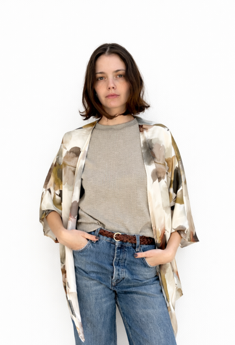 קימונו עדי עם פרינט פרחוני