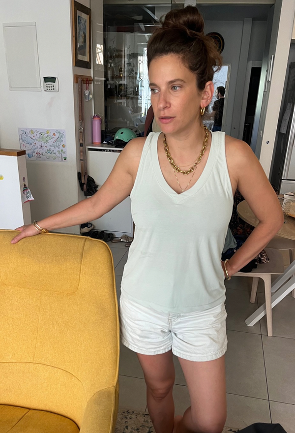 Didi pastel green Sleeveless V Shirt
