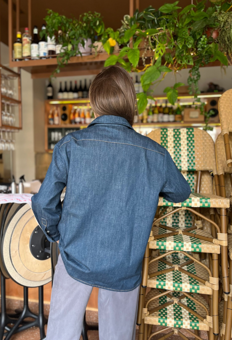 חולצת אורי ג׳ינס כחול כהה