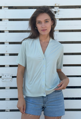 Alma green pastel  button down shirt
