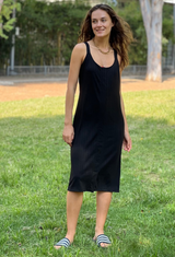 Dafna black midi dress