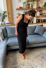 Anna black sleeveless maxi dress
