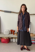 Sue smoky black maxi skirt
