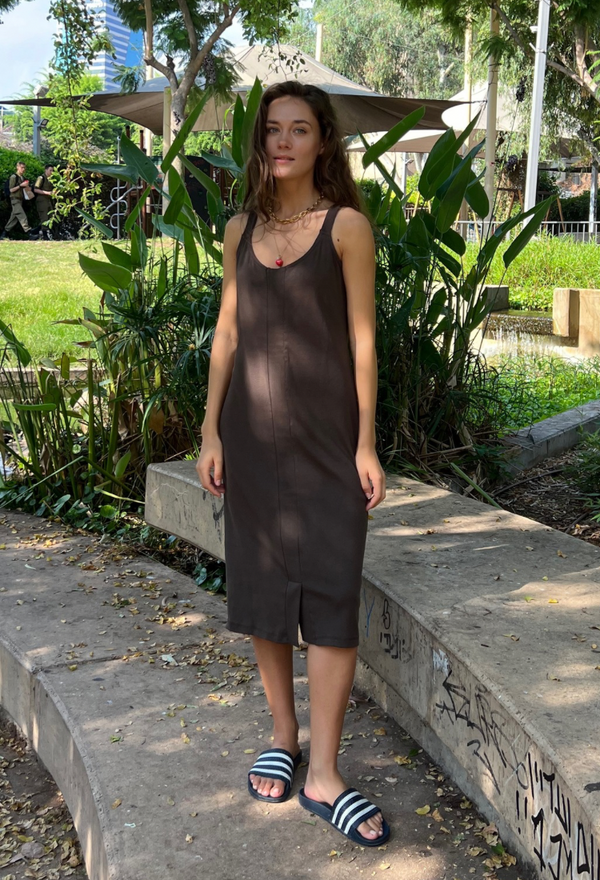 Dafna gray midi dress