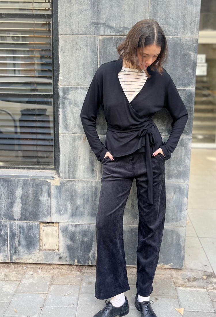 מכנסי יוזי קורדרוי  שחור