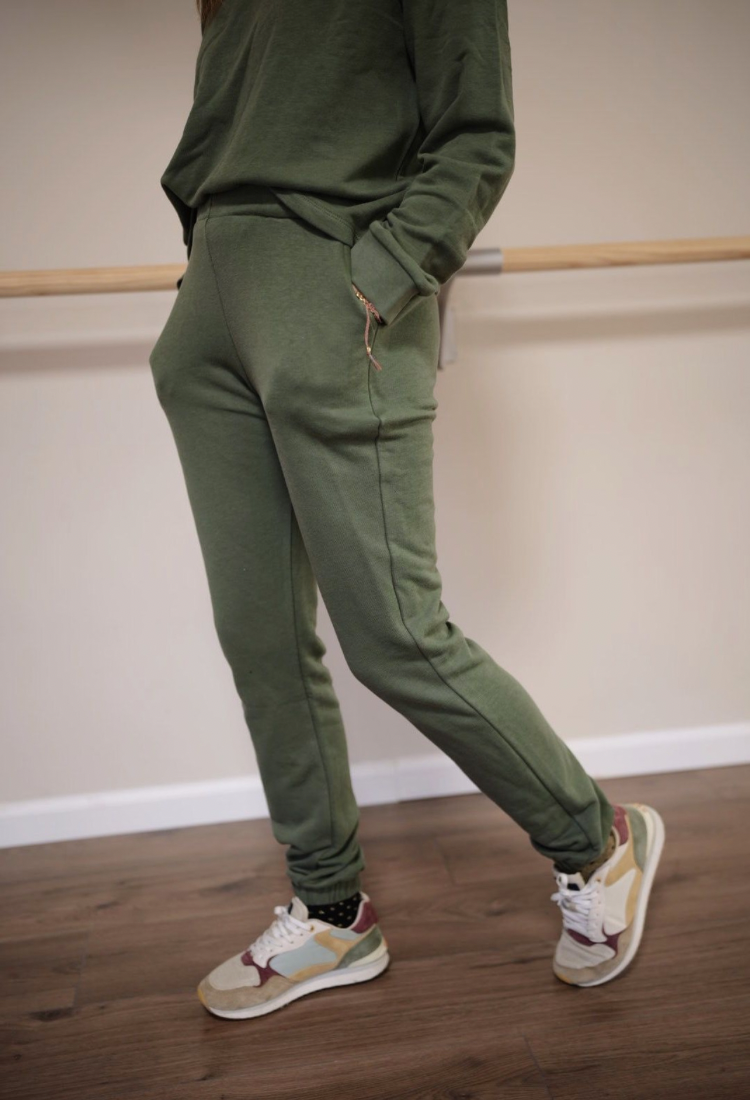Rory knitted cotton green  pants