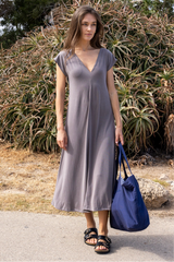 Rona gray maxi dress