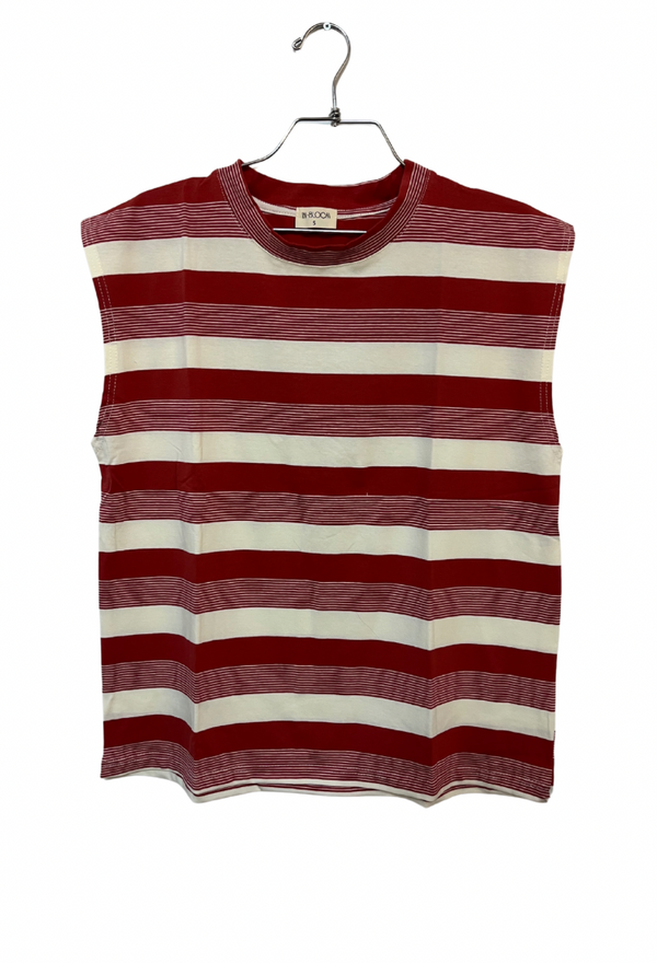 Gili red stripes  sleeveless shirt