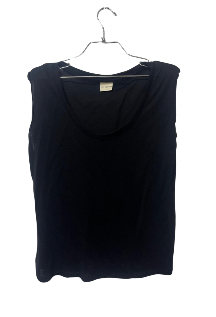 Ayelet black lorex  round neckline  sleeveless shirt