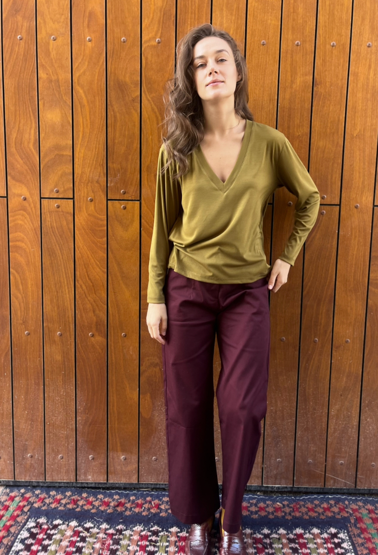 Elli olive green shirt