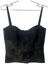 Zoe black with flower print  top