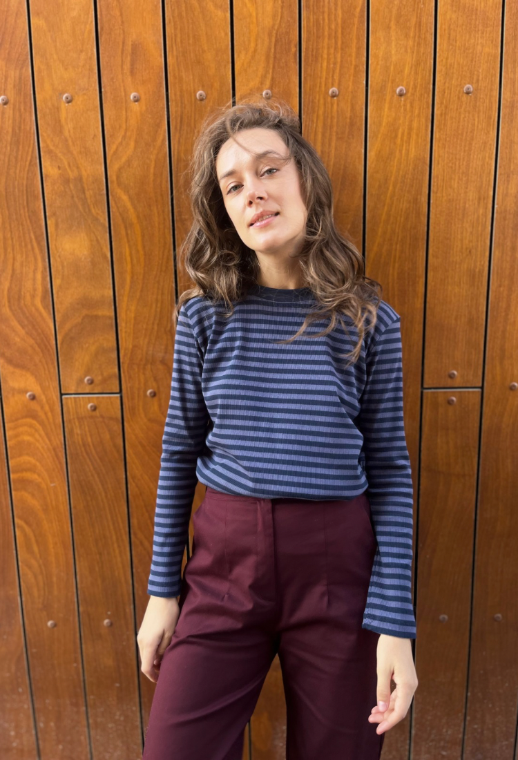 Lori blue stripes shirt