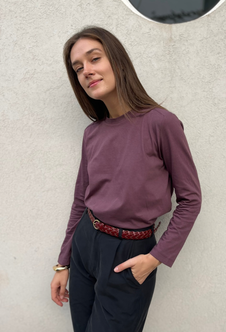 Billy dark purple shirt