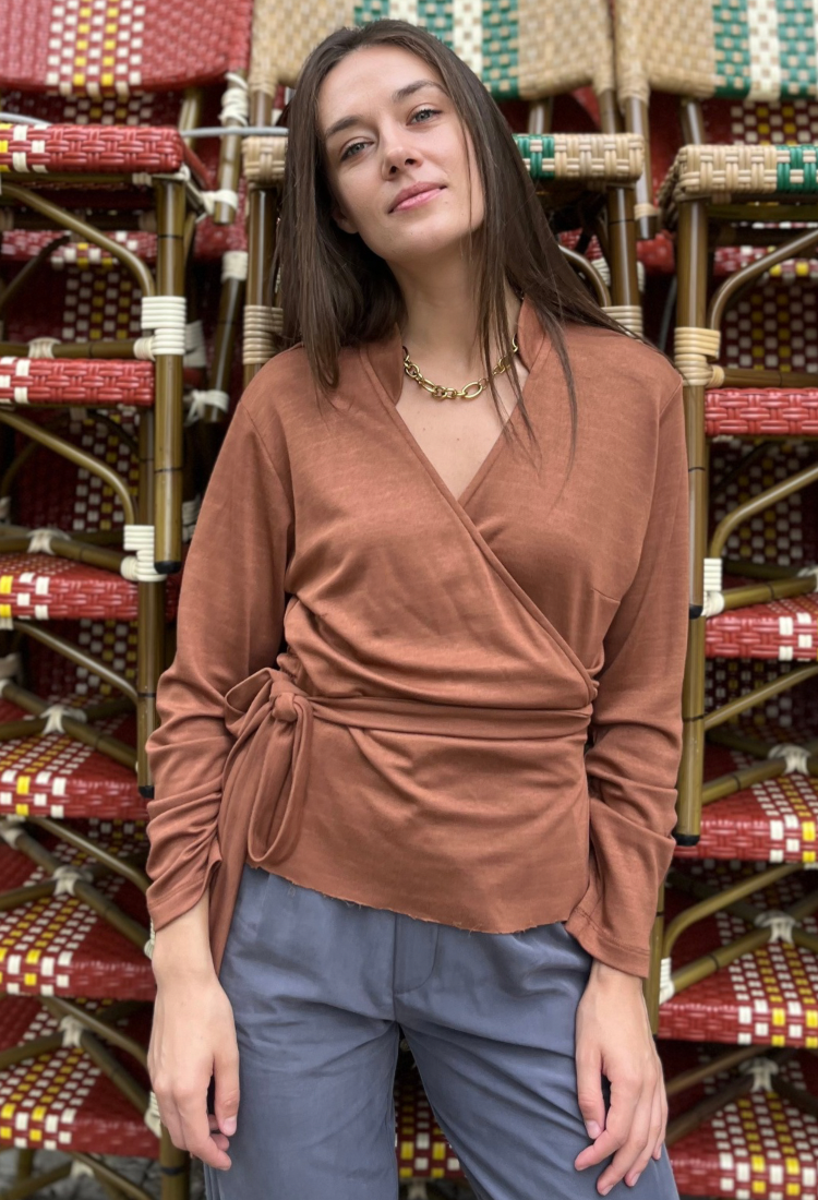 Liz wrap shirt