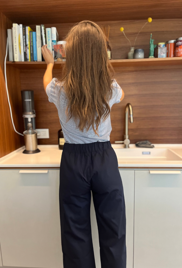 Blue Yuzi cotton pants