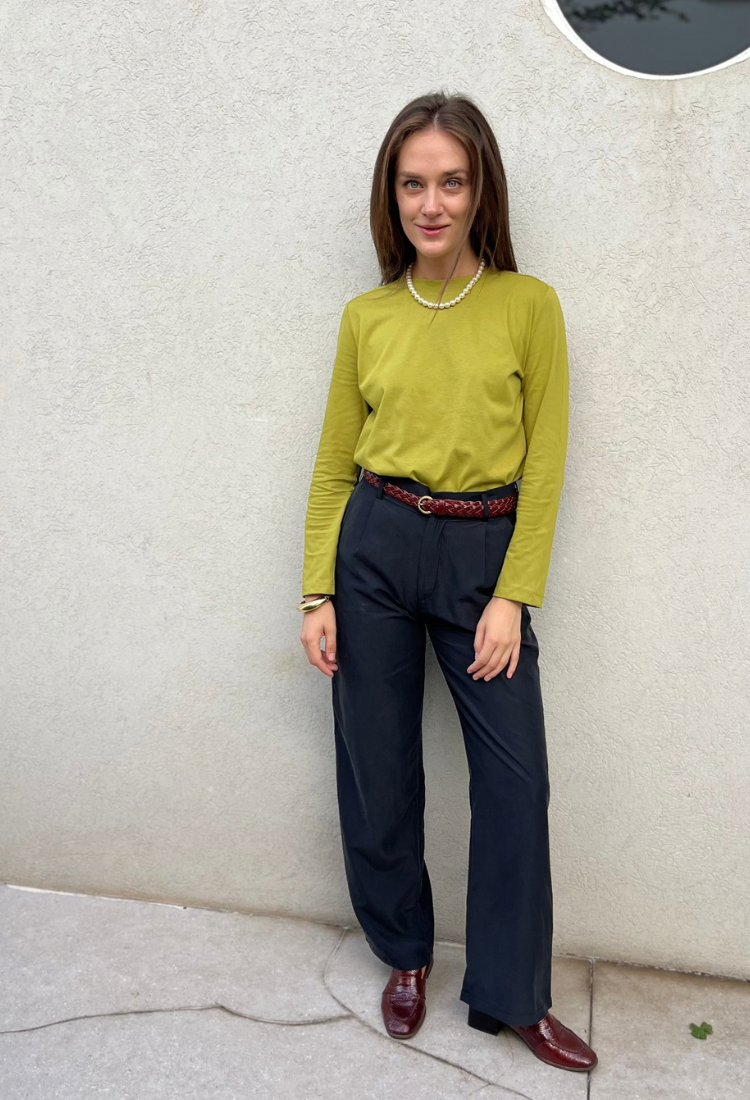 Billy  Mustard Green shirt