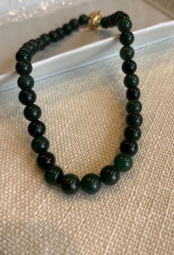 Jade green necklace