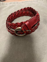 Niko Bordeaux plaited belt