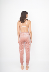 Pink velvet pants