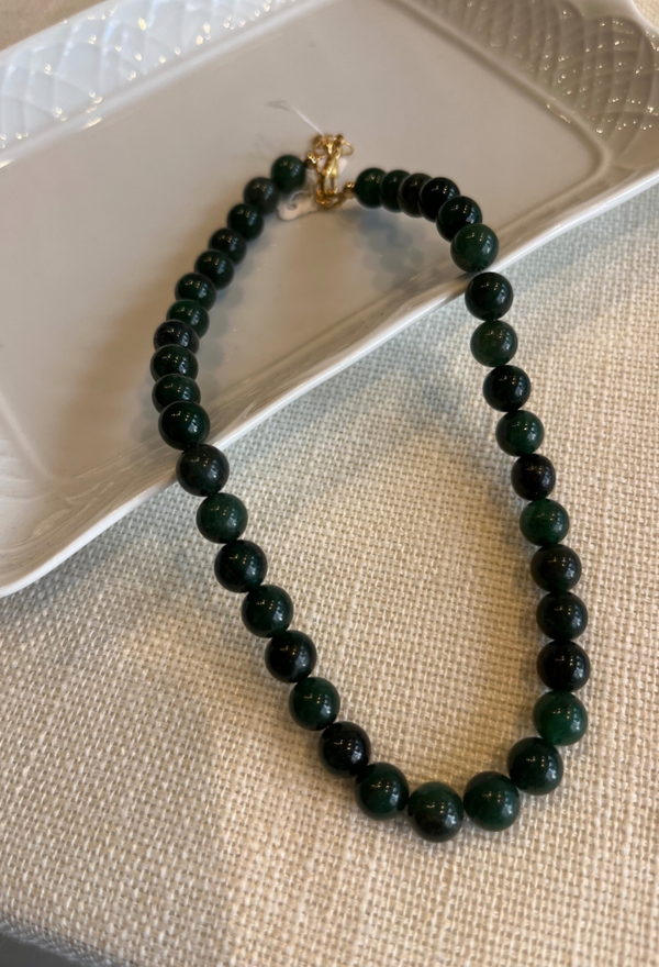 Jade green necklace