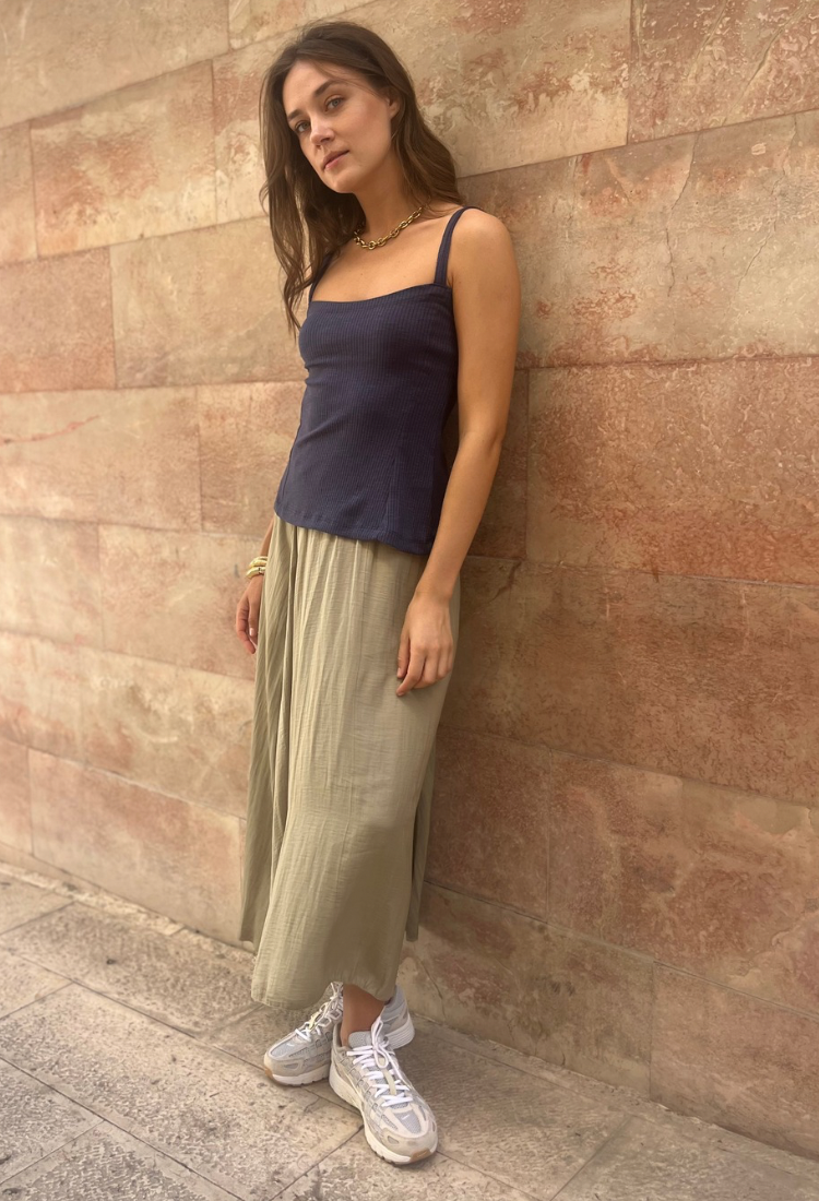 Sue green pistachio skirt