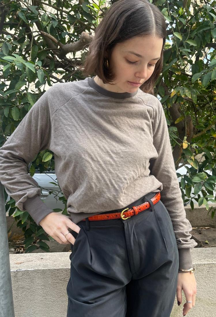 סווטשרט רוז אפור מלאנז