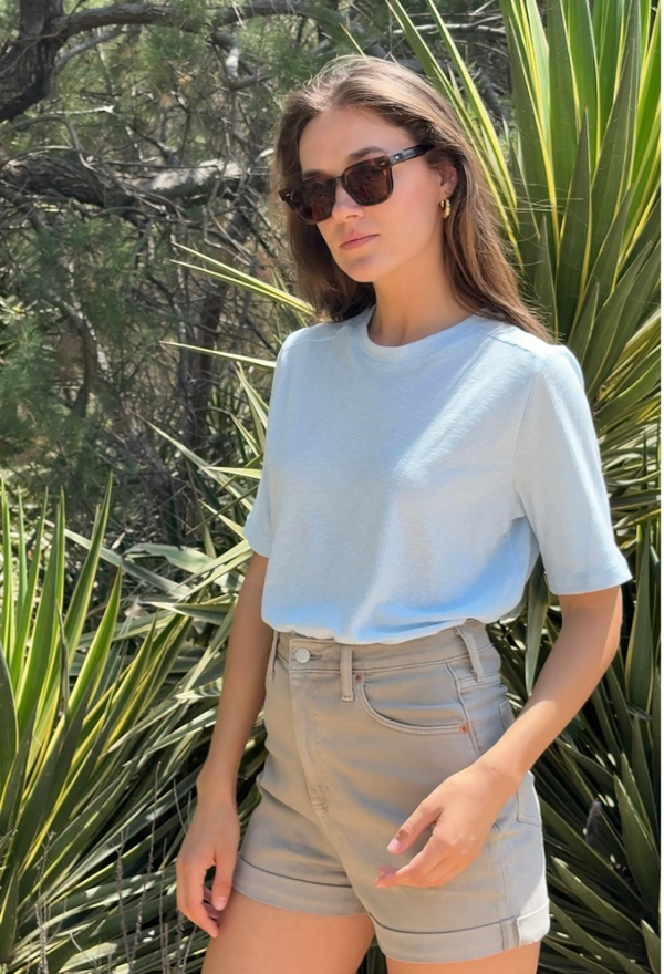 Billy light blue short sleeves shirt