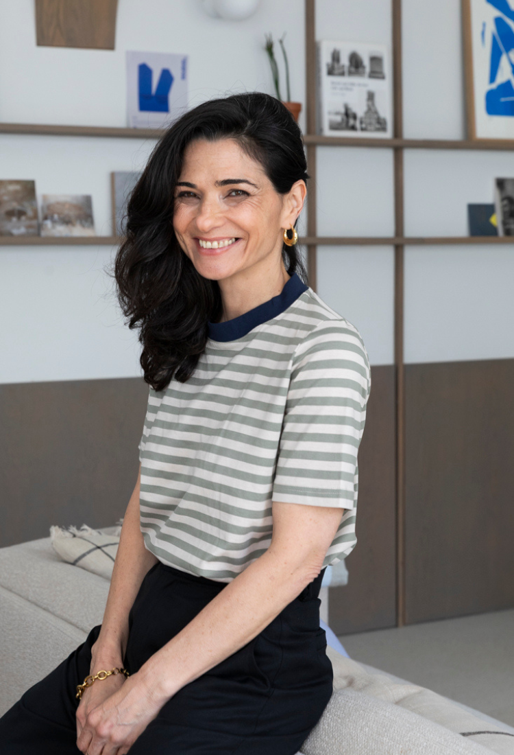 Lori green and stone stripes short sleeves  T- shirt