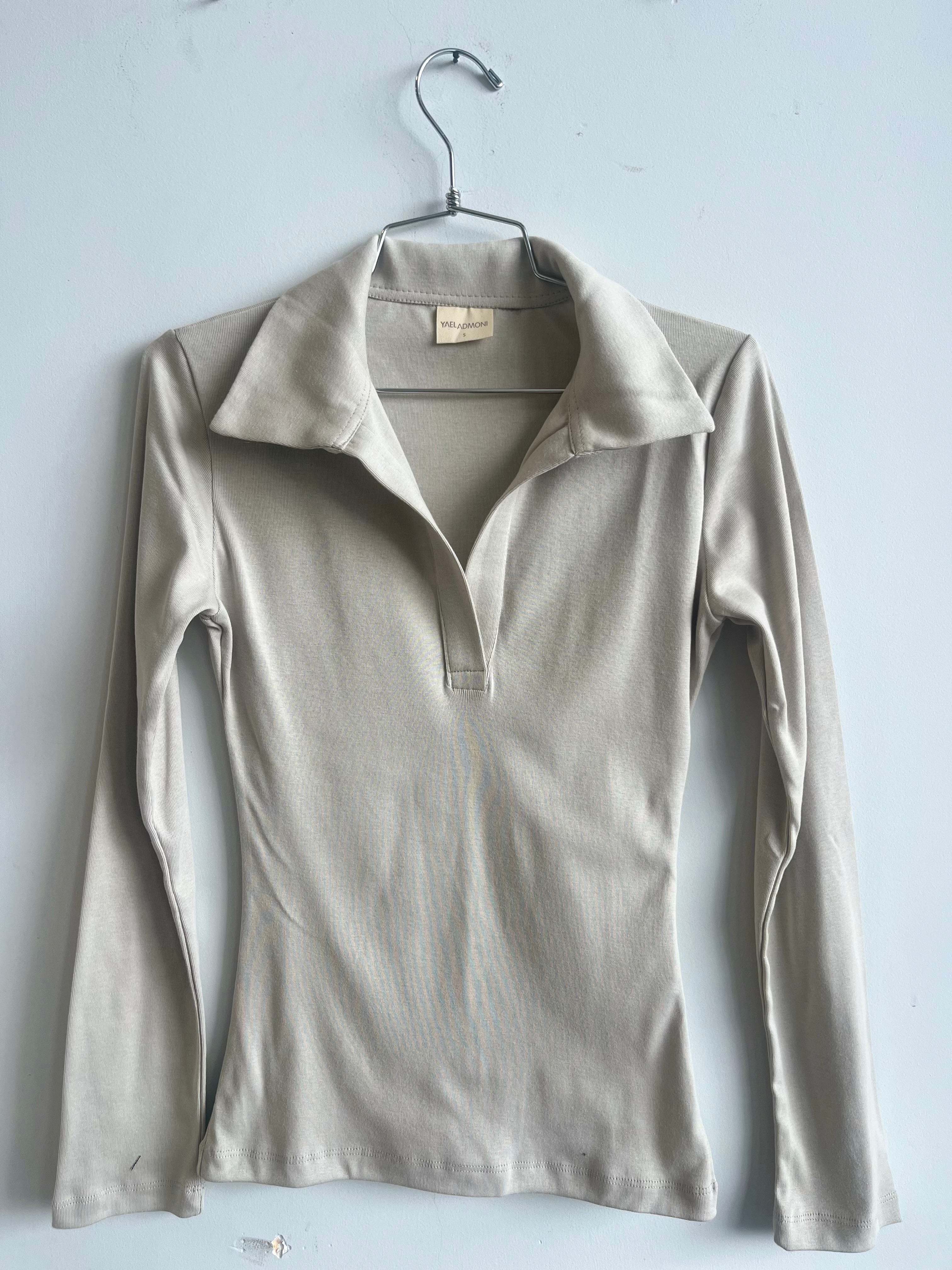 Alex stone rib polo shirt