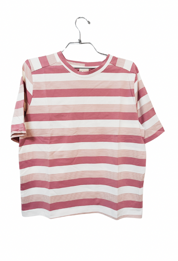 Billy cream and pink stripes short sleeves shirt