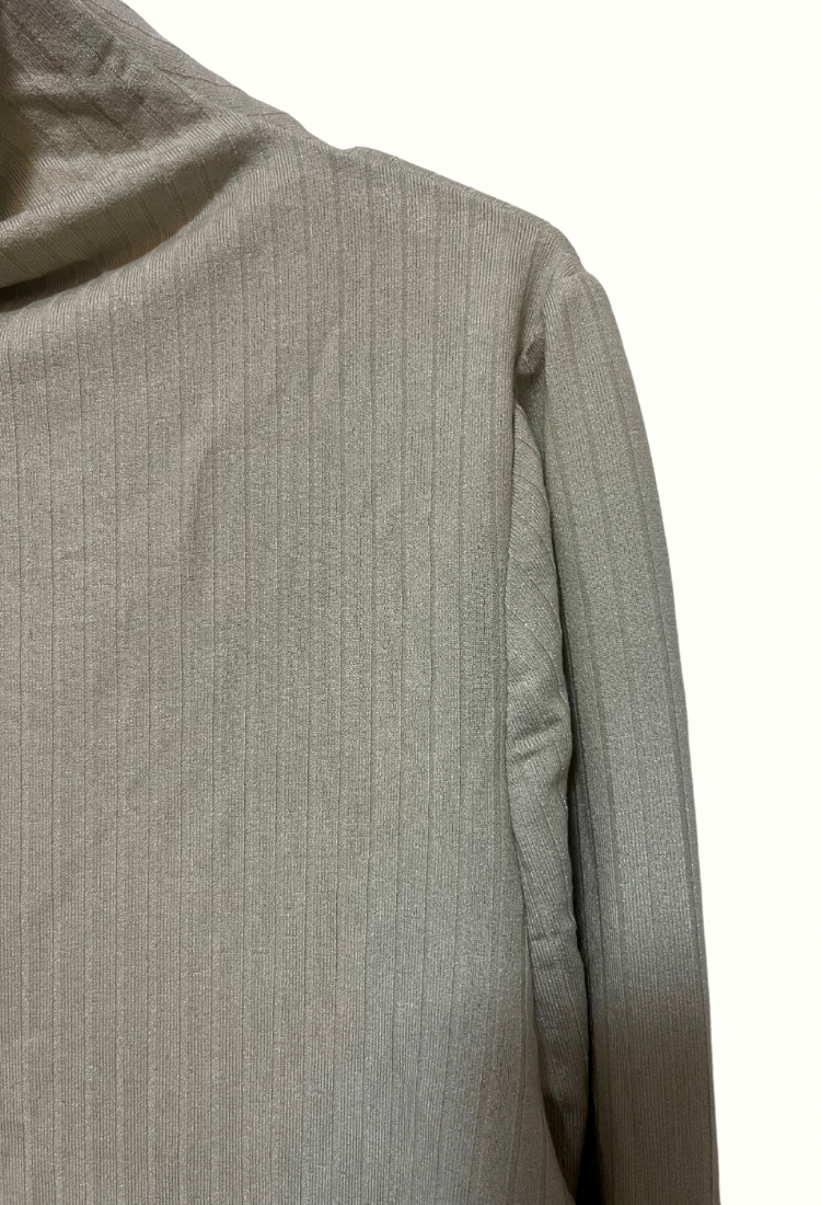 stone rib Turtleneck Shirt