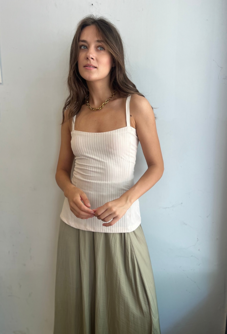 גופיית ליב בצבע אבן