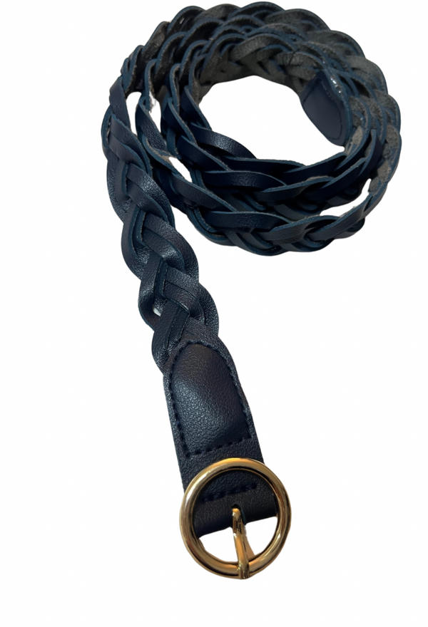 Niko blue plaited belt