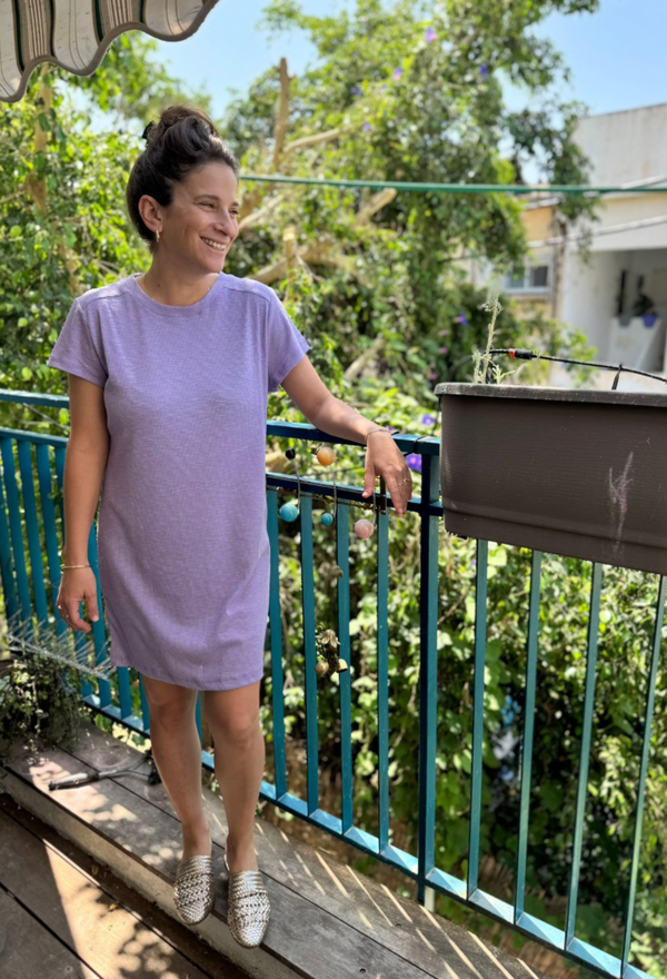 Billy light purple wash cotton dress