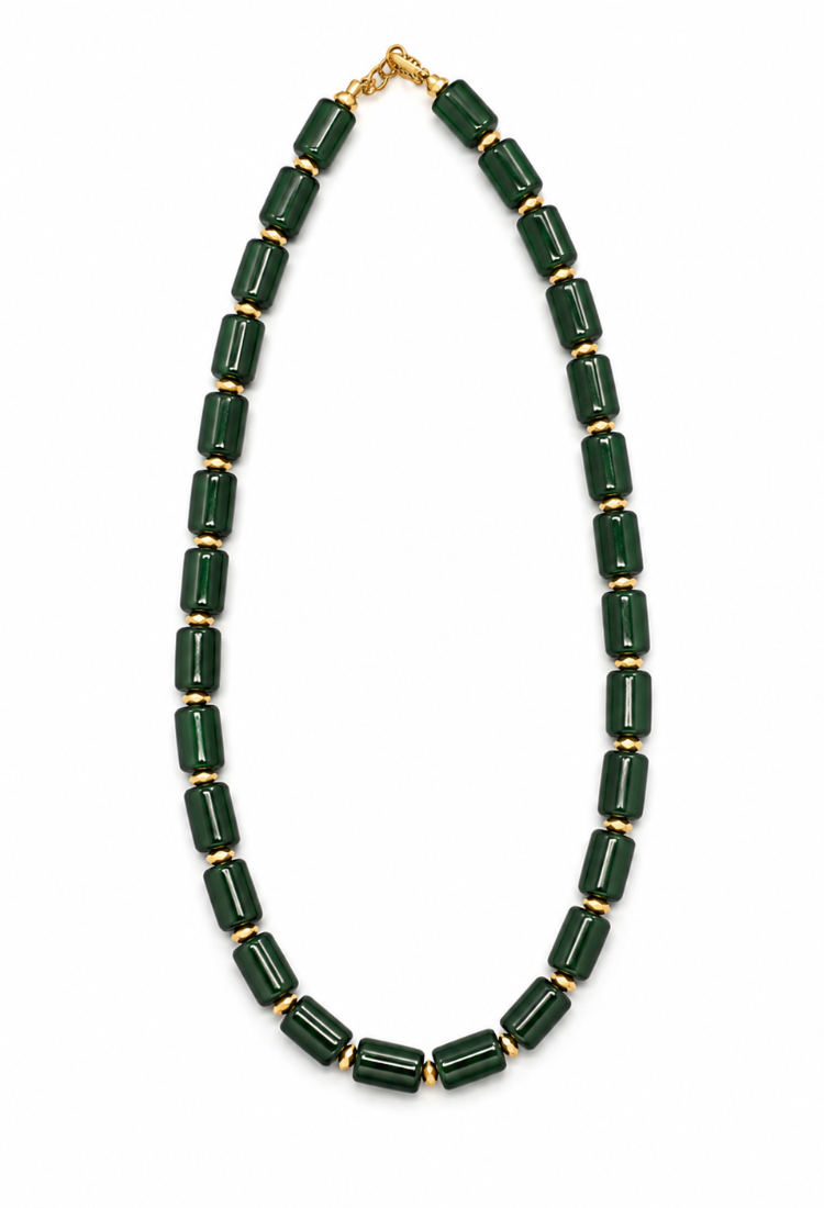 Yuli green stone necklace